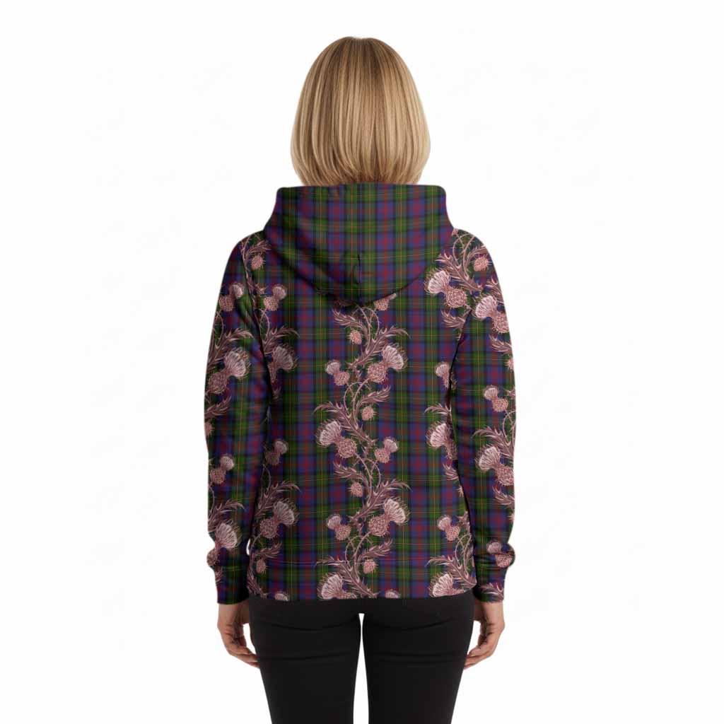 MacLennan (McLennan) Tartan Hoodie Seamless Scottish Thistle Flowers