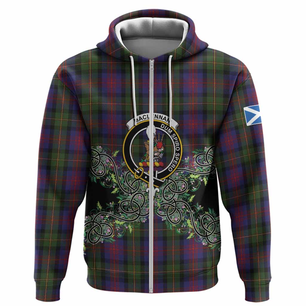 MacLennan (McLennan) Tartan Hoodie Thistle Scottish Spirit