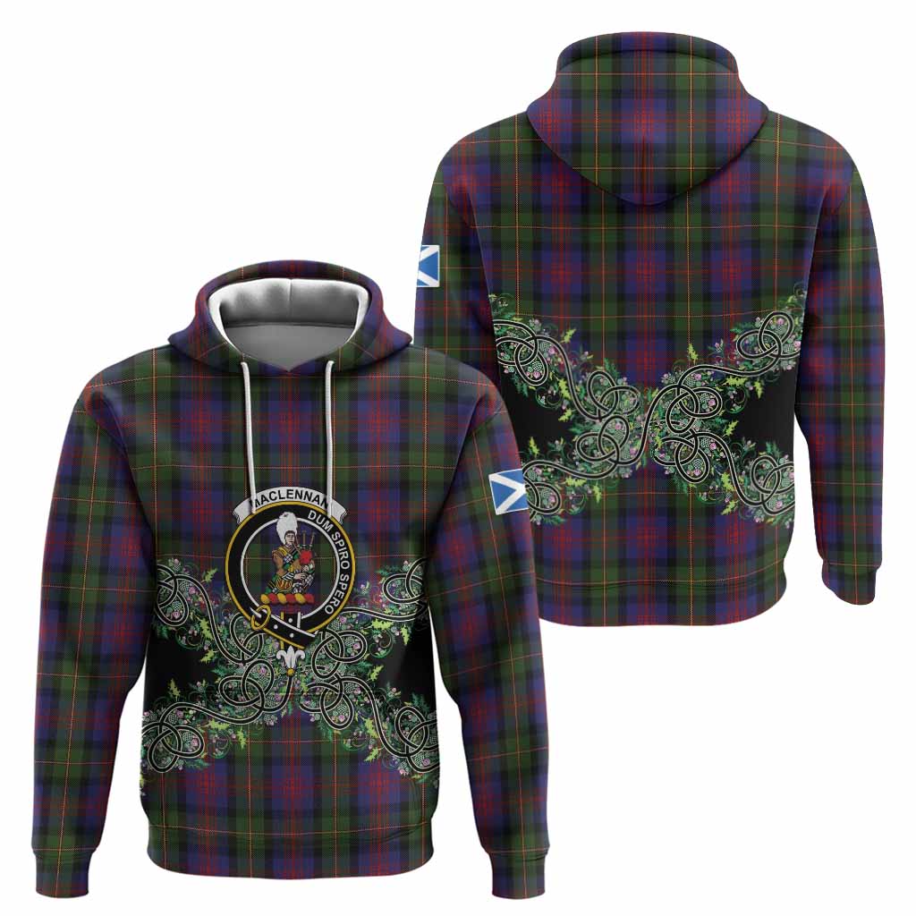 MacLennan (McLennan) Tartan Hoodie Thistle Scottish Spirit