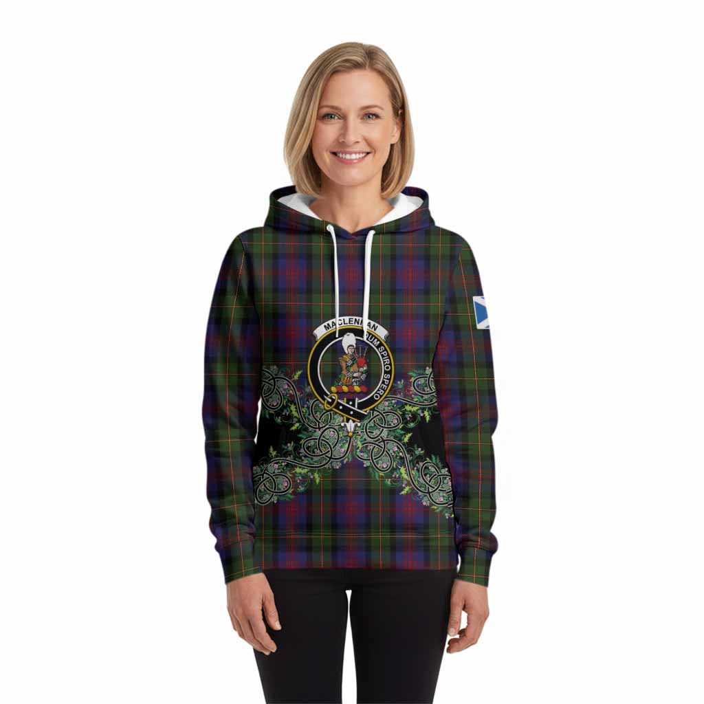 MacLennan (McLennan) Tartan Hoodie Thistle Scottish Spirit