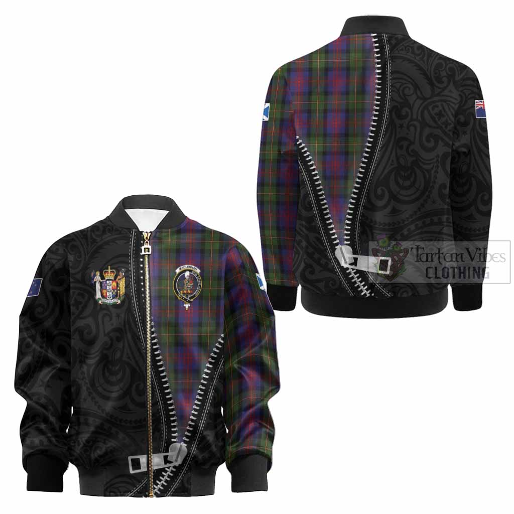 MacLennan (McLennan) Tartan Kid Bomber Jacket New Zealand Pattern Unique Zipper Stylized