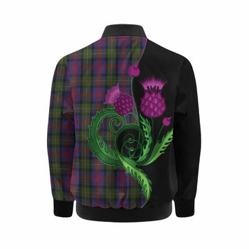 MacLennan (McLennan) Tartan Kid Bomber Jacket Traditional Scottish Thistle