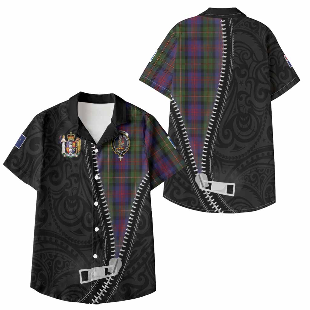MacLennan (McLennan) Tartan Kid Hawaiian Shirt New Zealand Pattern Unique Zipper Stylized