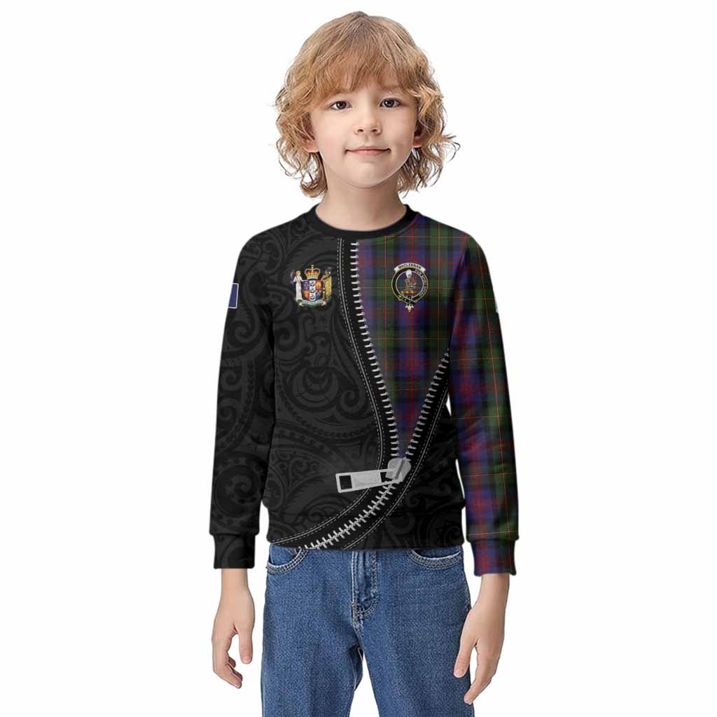 MacLennan (McLennan) Tartan Kid Knitted Sweatshirt New Zealand Pattern Unique Zipper Stylized