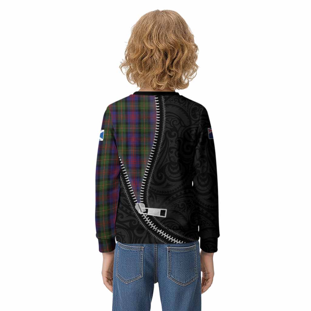 MacLennan (McLennan) Tartan Kid Knitted Sweatshirt New Zealand Pattern Unique Zipper Stylized