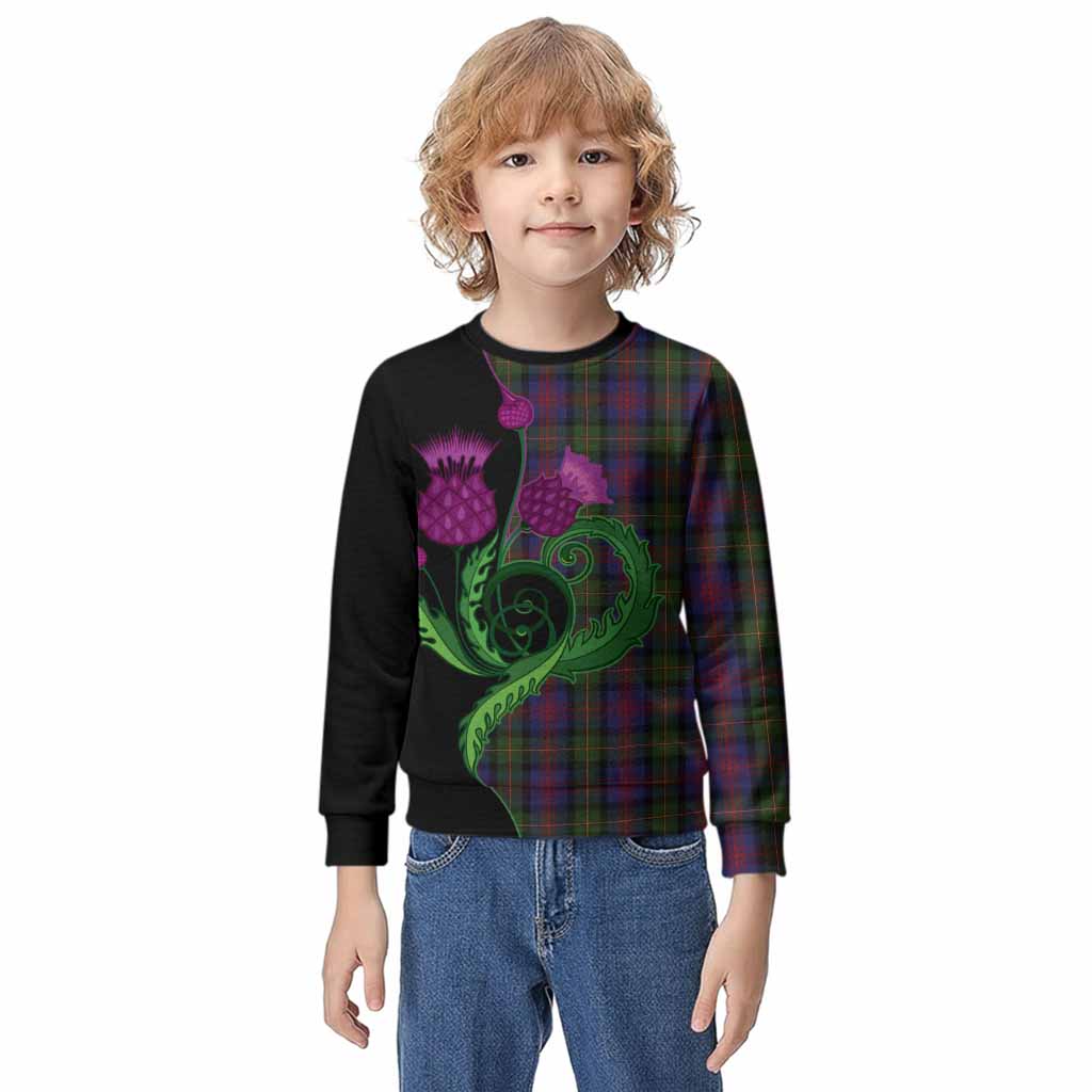 MacLennan (McLennan) Tartan Kid Knitted Sweatshirt Traditional Scottish Thistle