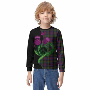 MacLennan (McLennan) Tartan Kid Knitted Sweatshirt Traditional Scottish Thistle