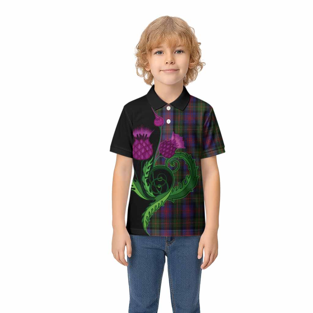 MacLennan (McLennan) Tartan Kid Polo Shirt Traditional Scottish Thistle