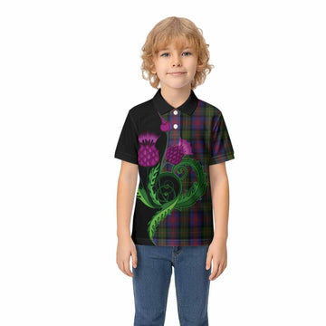 MacLennan (McLennan) Tartan Kid Polo Shirt Traditional Scottish Thistle