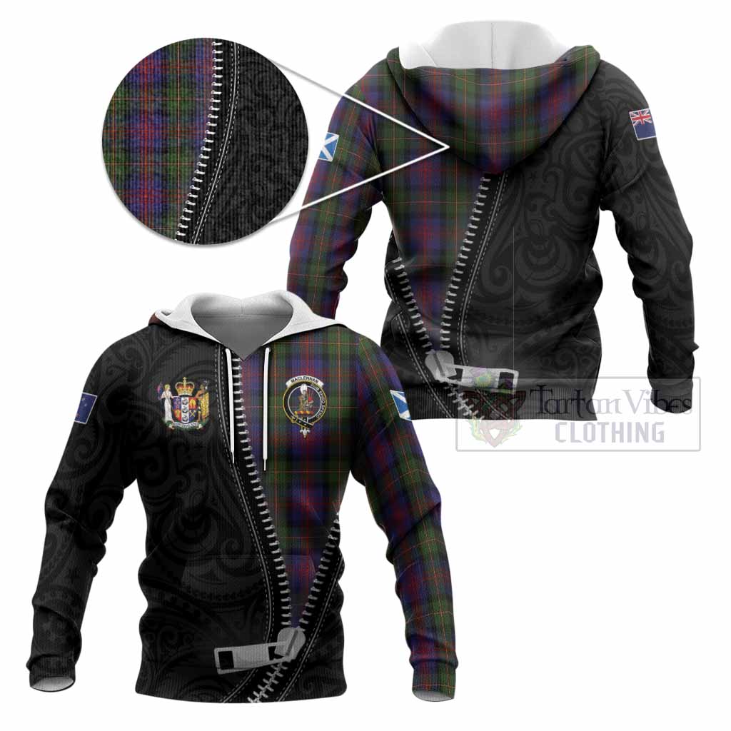 MacLennan (McLennan) Tartan Knitted Hoodie New Zealand Pattern Unique Zipper Stylized