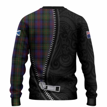 MacLennan (McLennan) Tartan Knitted Sweater New Zealand Pattern Unique Zipper Stylized