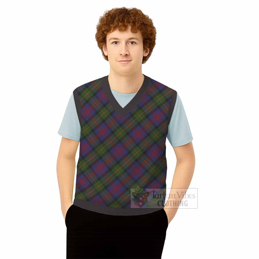 MacLennan (McLennan) Tartan  Knitted V-Neck Vest Cross Style