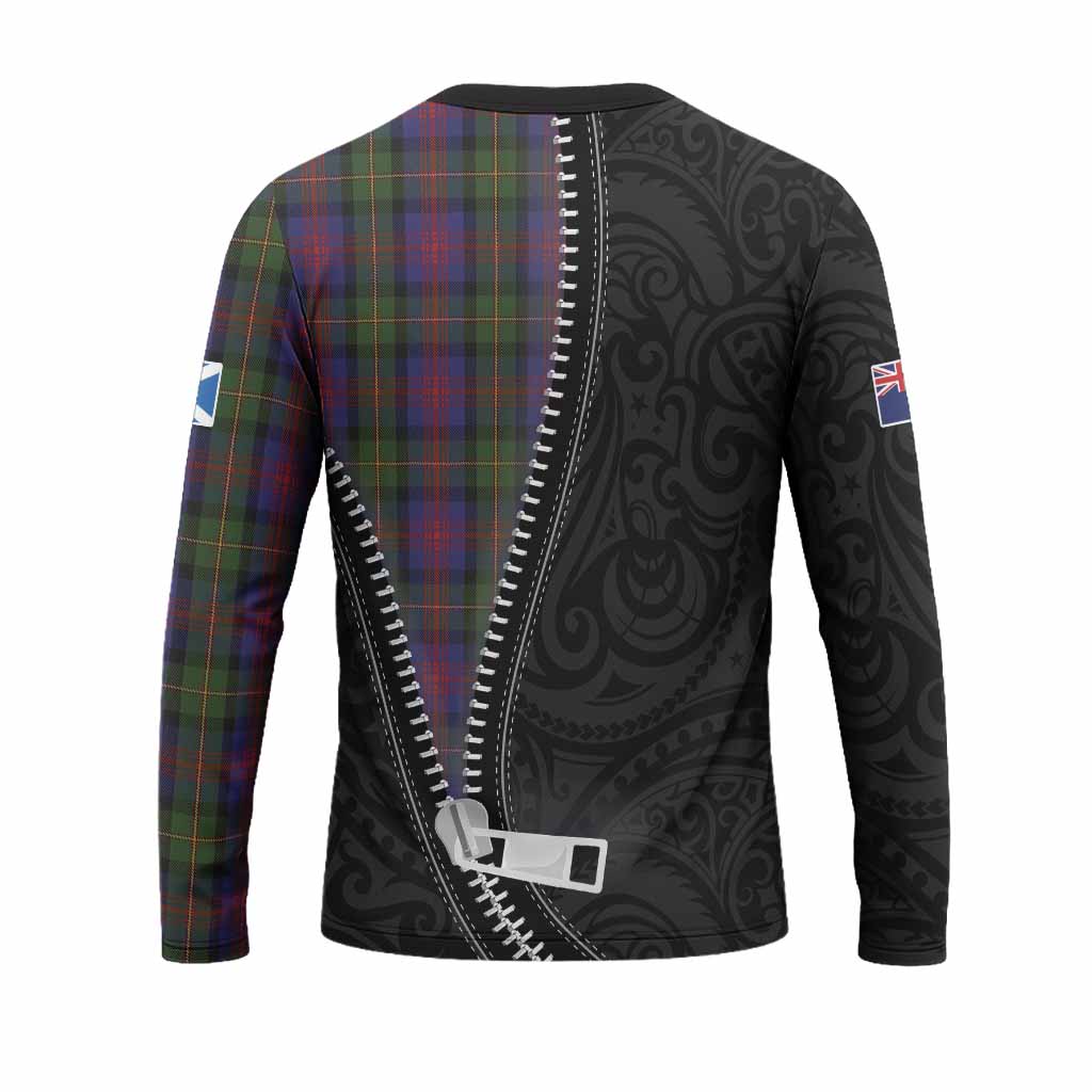MacLennan (McLennan) Tartan Long Sleeve T-Shirt New Zealand Pattern Unique Zipper Stylized