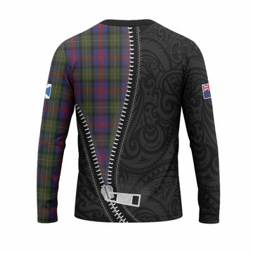 MacLennan (McLennan) Tartan Long Sleeve T-Shirt New Zealand Pattern Unique Zipper Stylized