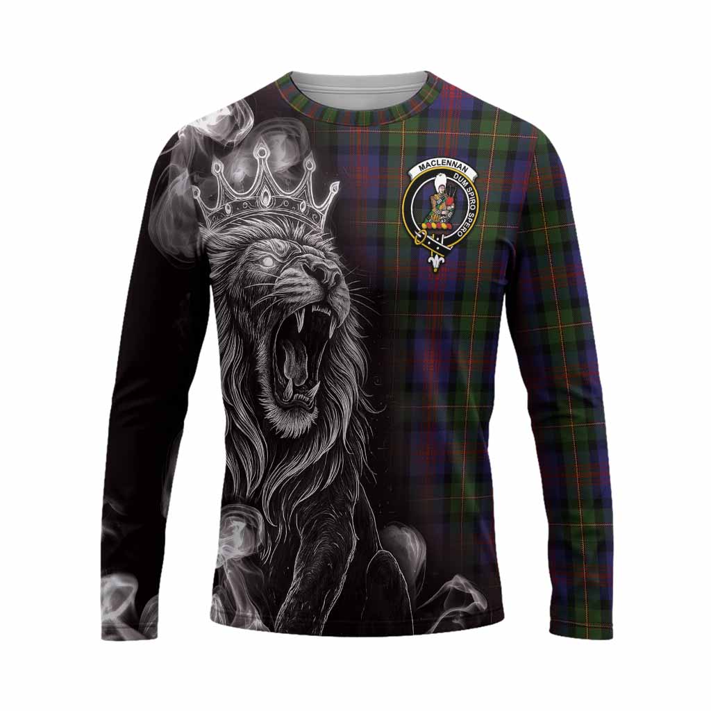 MacLennan (McLennan) Tartan Long Sleeve T-Shirt Roaring Lion Heritage