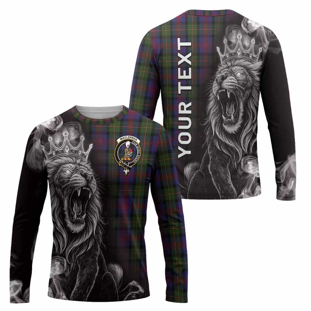 MacLennan (McLennan) Tartan Long Sleeve T-Shirt Roaring Lion Heritage
