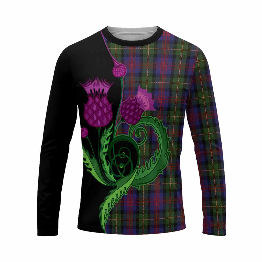 MacLennan (McLennan) Tartan Long Sleeve T-Shirt Traditional Scottish Thistle