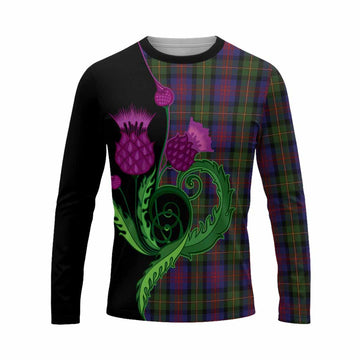 MacLennan (McLennan) Tartan Long Sleeve T-Shirt Traditional Scottish Thistle