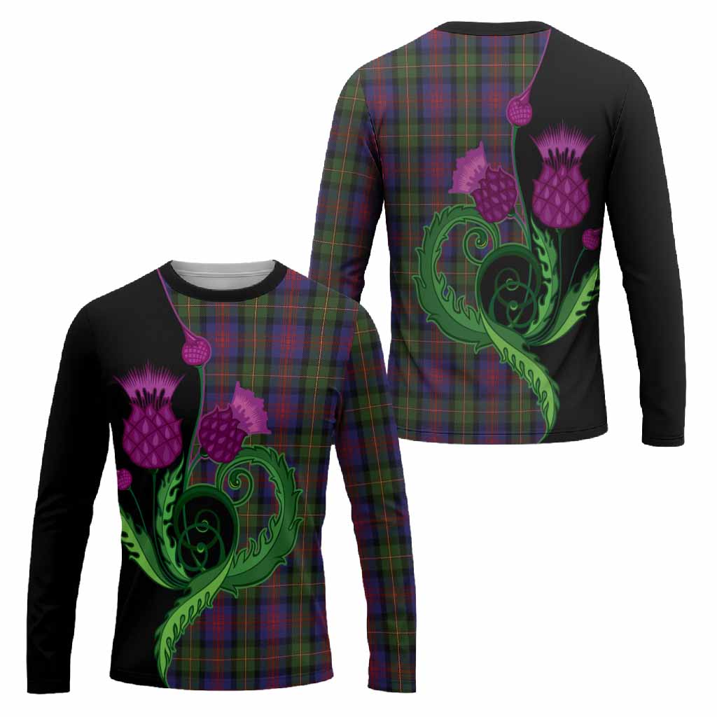 MacLennan (McLennan) Tartan Long Sleeve T-Shirt Traditional Scottish Thistle