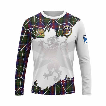 MacLennan (McLennan) Tartan Long Sleeve T-Shirt with Family Crest and Lion Rampant Grunge Style