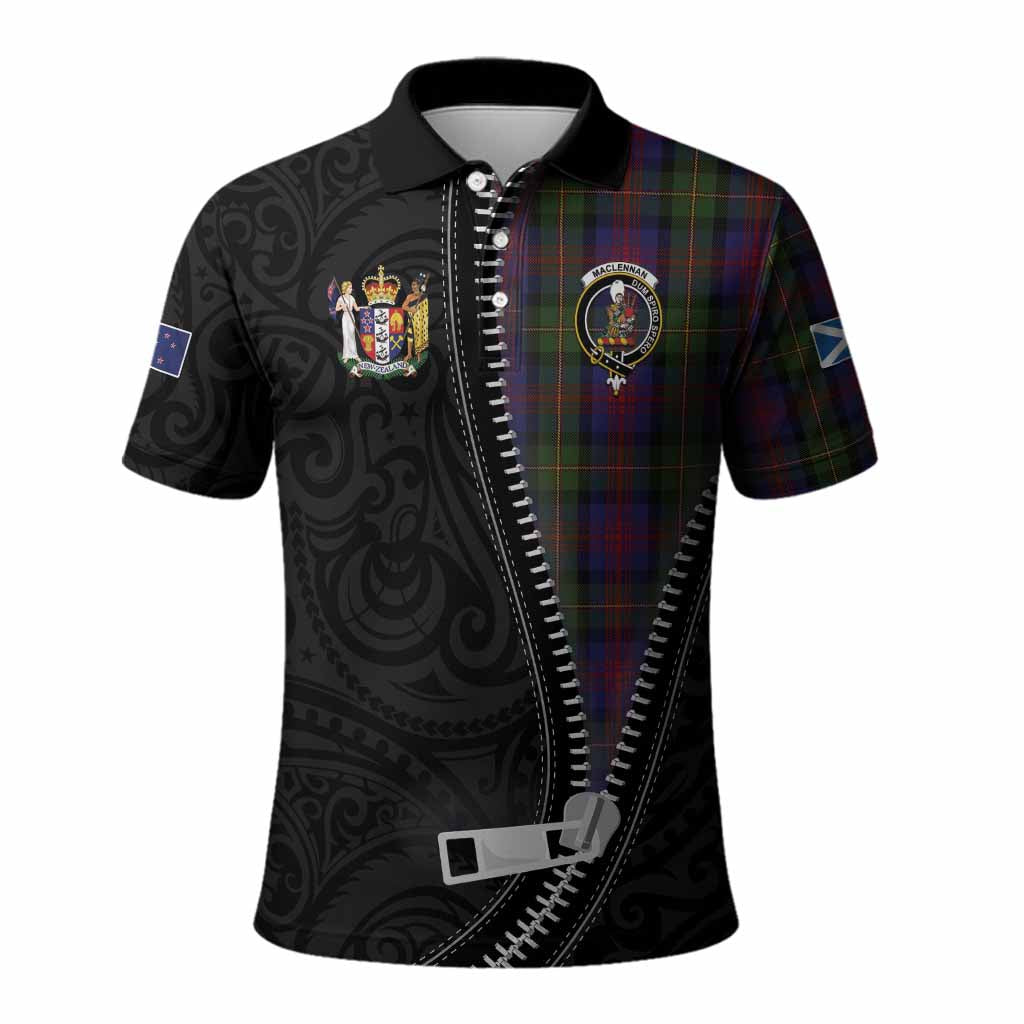 MacLennan (McLennan) Tartan Polo Shirt New Zealand Pattern Unique Zipper Stylized