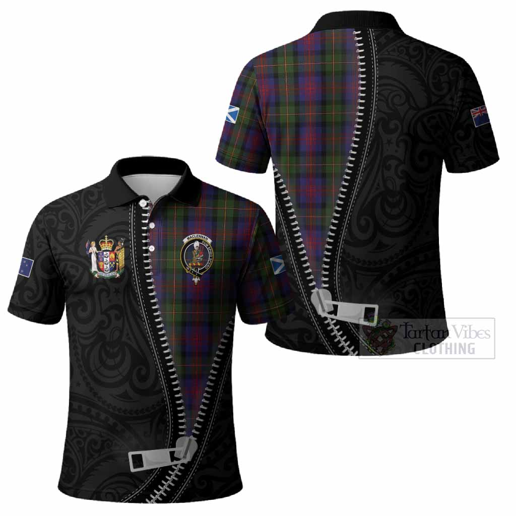 MacLennan (McLennan) Tartan Polo Shirt New Zealand Pattern Unique Zipper Stylized