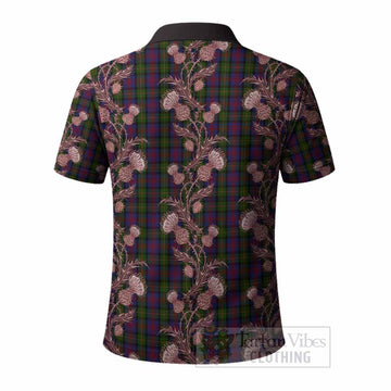 MacLennan (McLennan) Tartan Polo Shirt Seamless Scottish Thistle Flowers