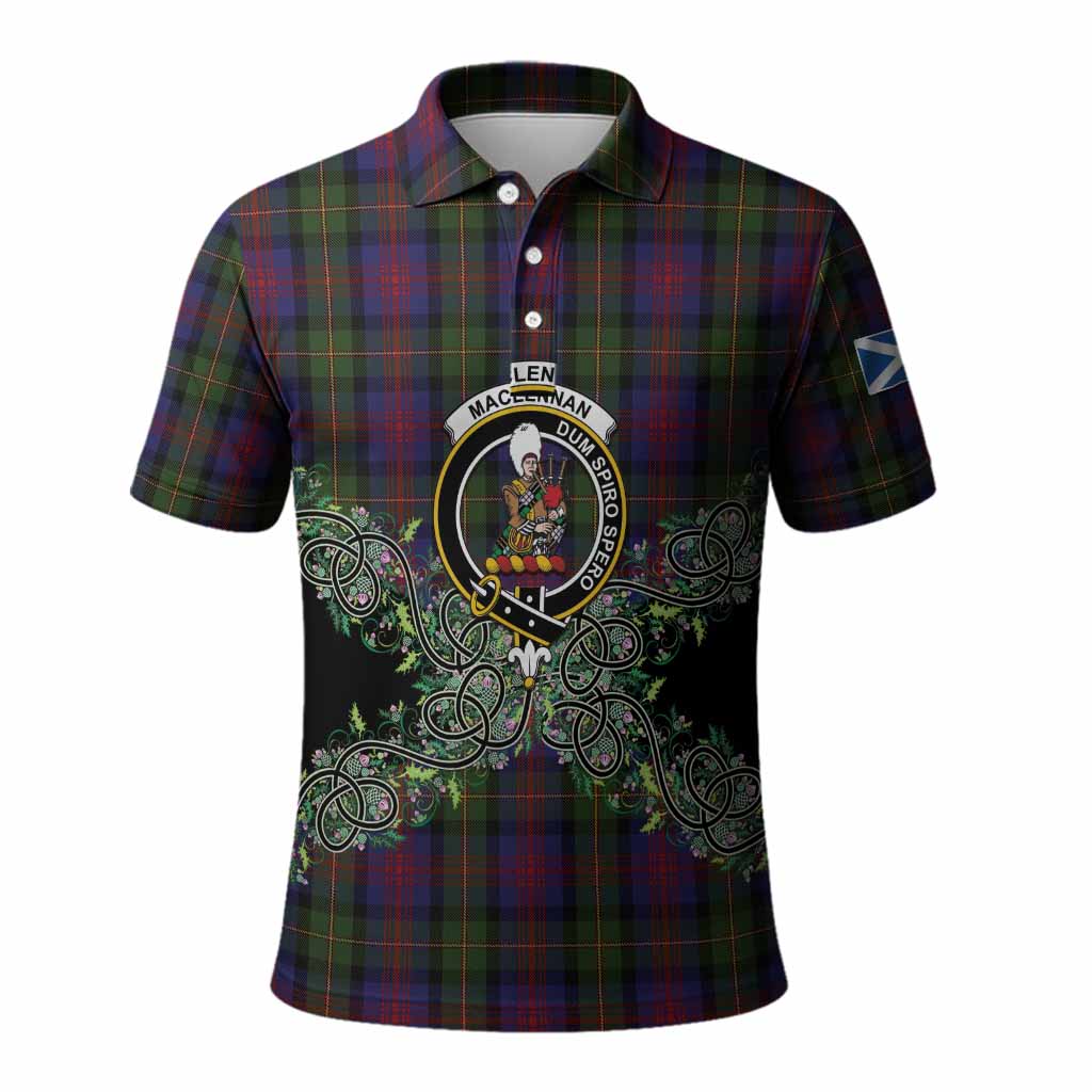 MacLennan (McLennan) Tartan Polo Shirt Thistle Scottish Spirit