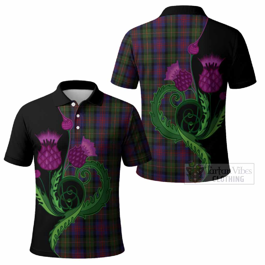 MacLennan (McLennan) Tartan Polo Shirt Traditional Scottish Thistle