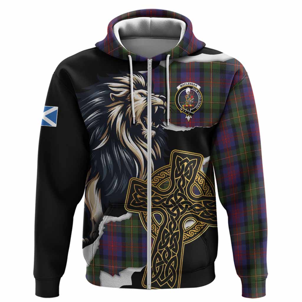 MacLennan (McLennan) Tartan Scottish Hoodie Lion Celtic Heritage