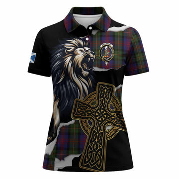 MacLennan (McLennan) Tartan Scottish Women Polo Shirt Lion Celtic Heritage