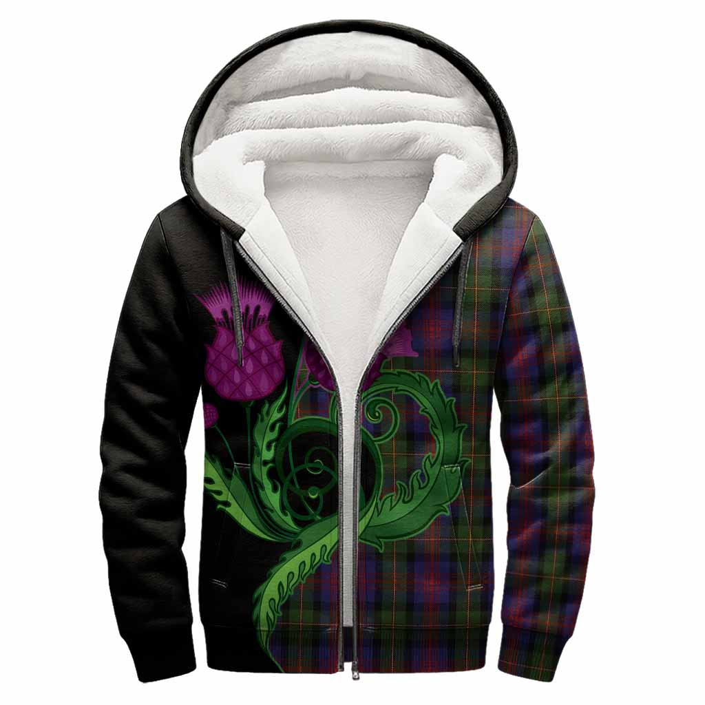 MacLennan (McLennan) Tartan Sherpa Hoodie Traditional Scottish Thistle