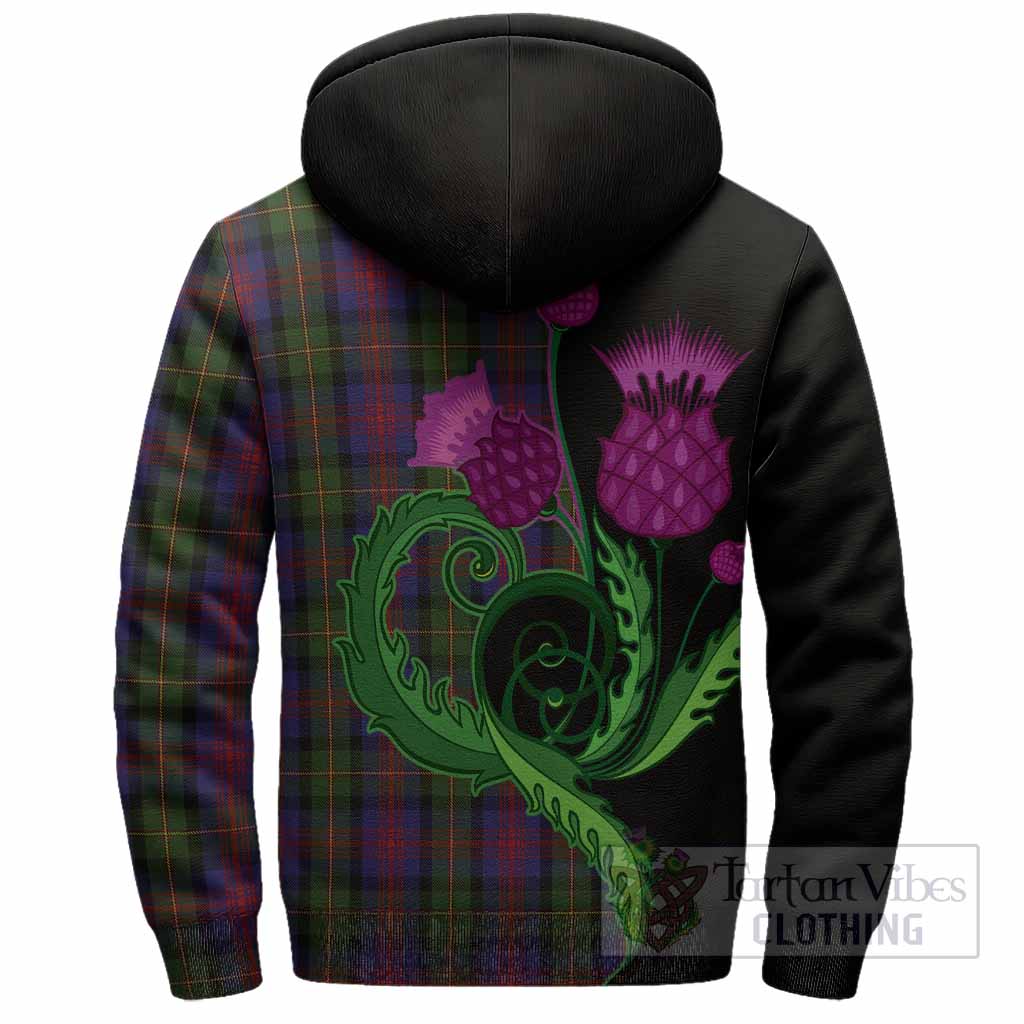 MacLennan (McLennan) Tartan Sherpa Hoodie Traditional Scottish Thistle