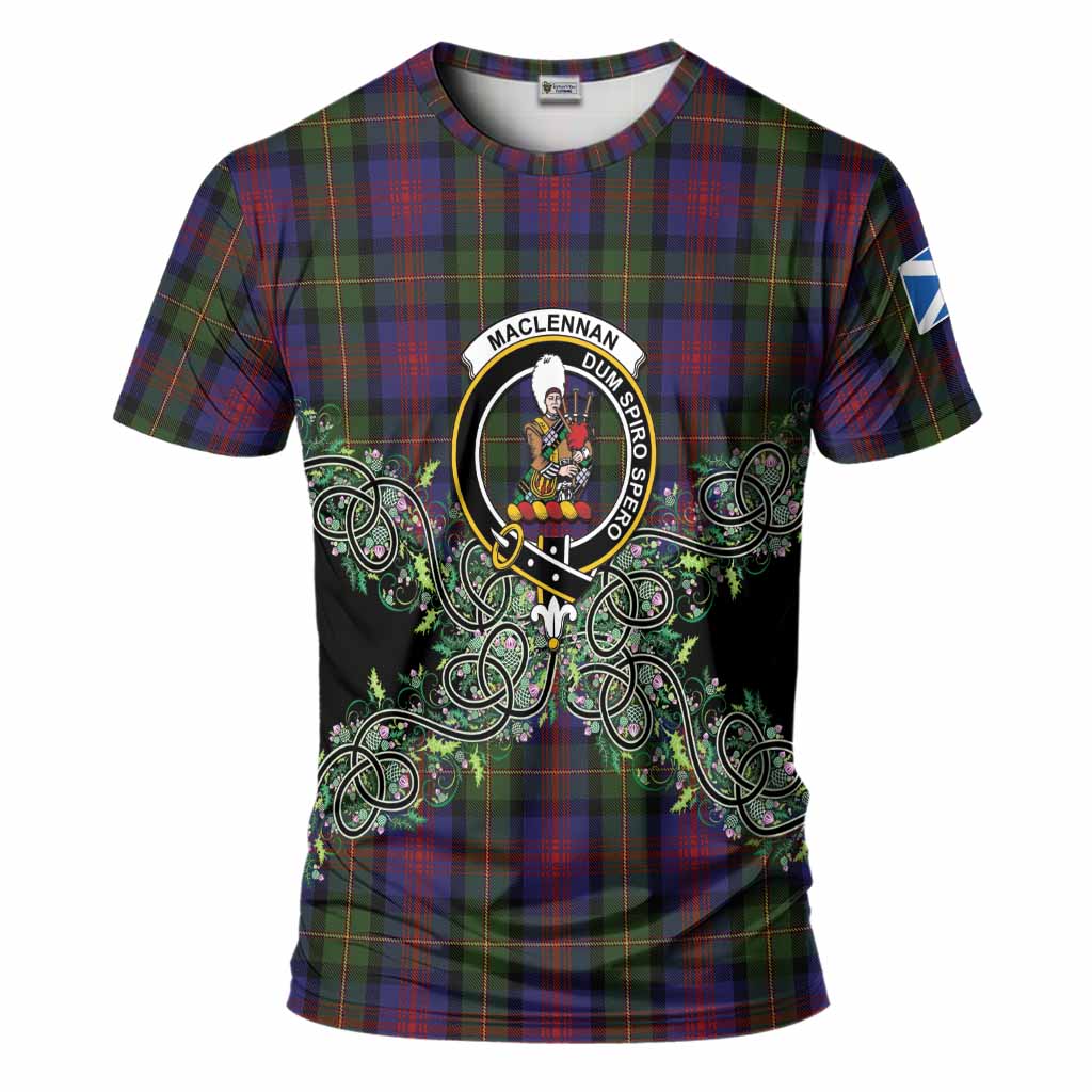 MacLennan (McLennan) Tartan T-Shirt Thistle Scottish Spirit
