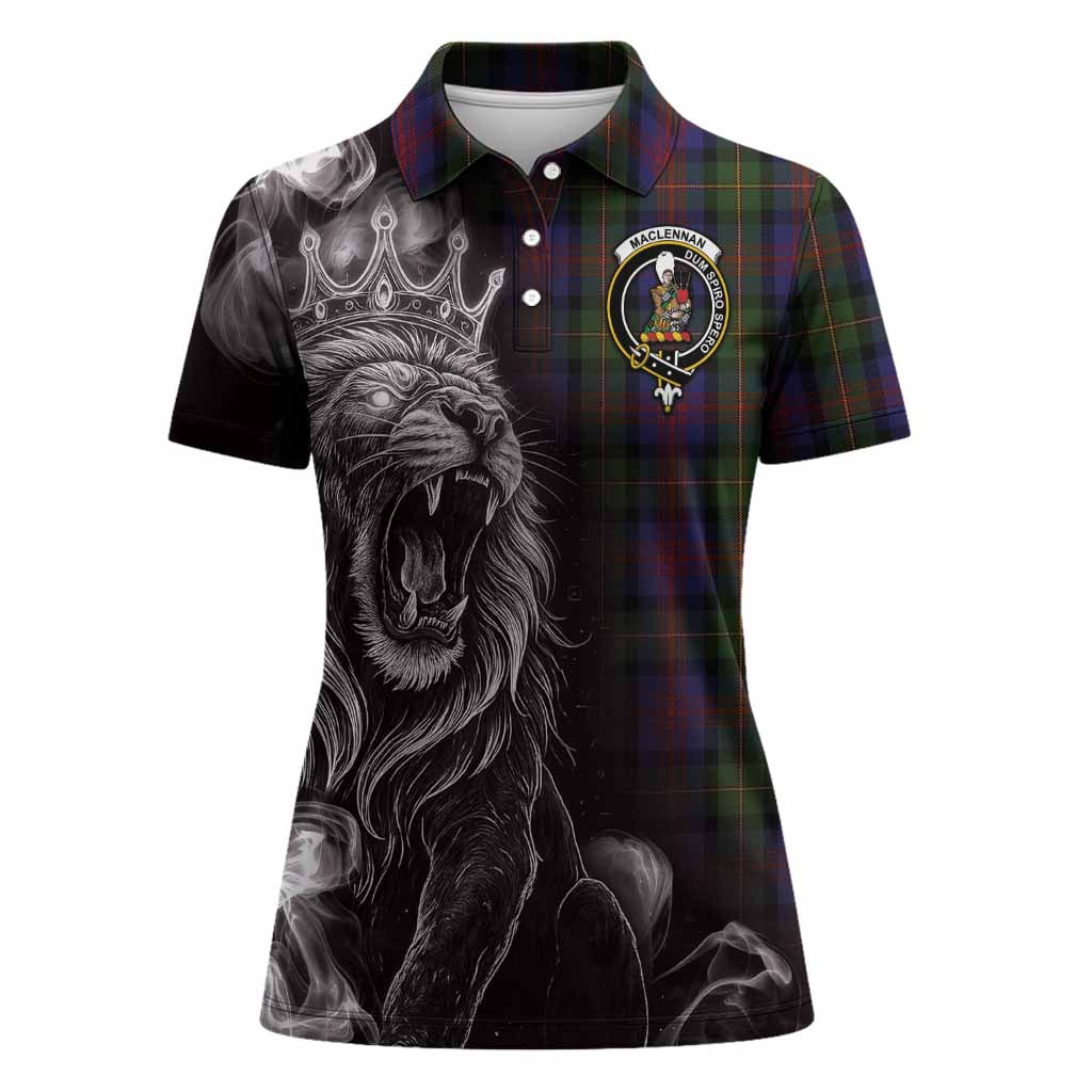 MacLennan (McLennan) Tartan Women Polo Shirt Roaring Lion Heritage