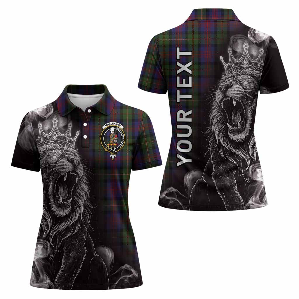 MacLennan (McLennan) Tartan Women Polo Shirt Roaring Lion Heritage