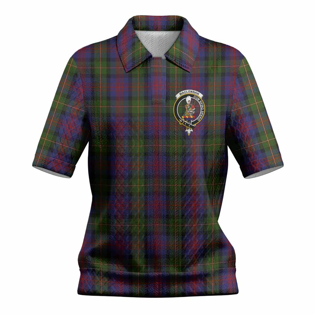 MacLennan (McLennan) Tartan Women’s Polo Sweater Top with Family Crest