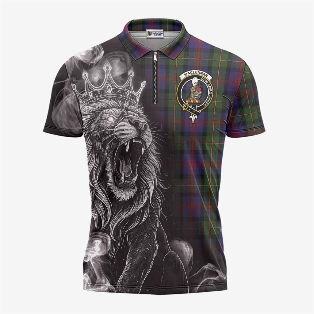 MacLennan (McLennan) Tartan Zipper Polo Shirt Roaring Lion Heritage