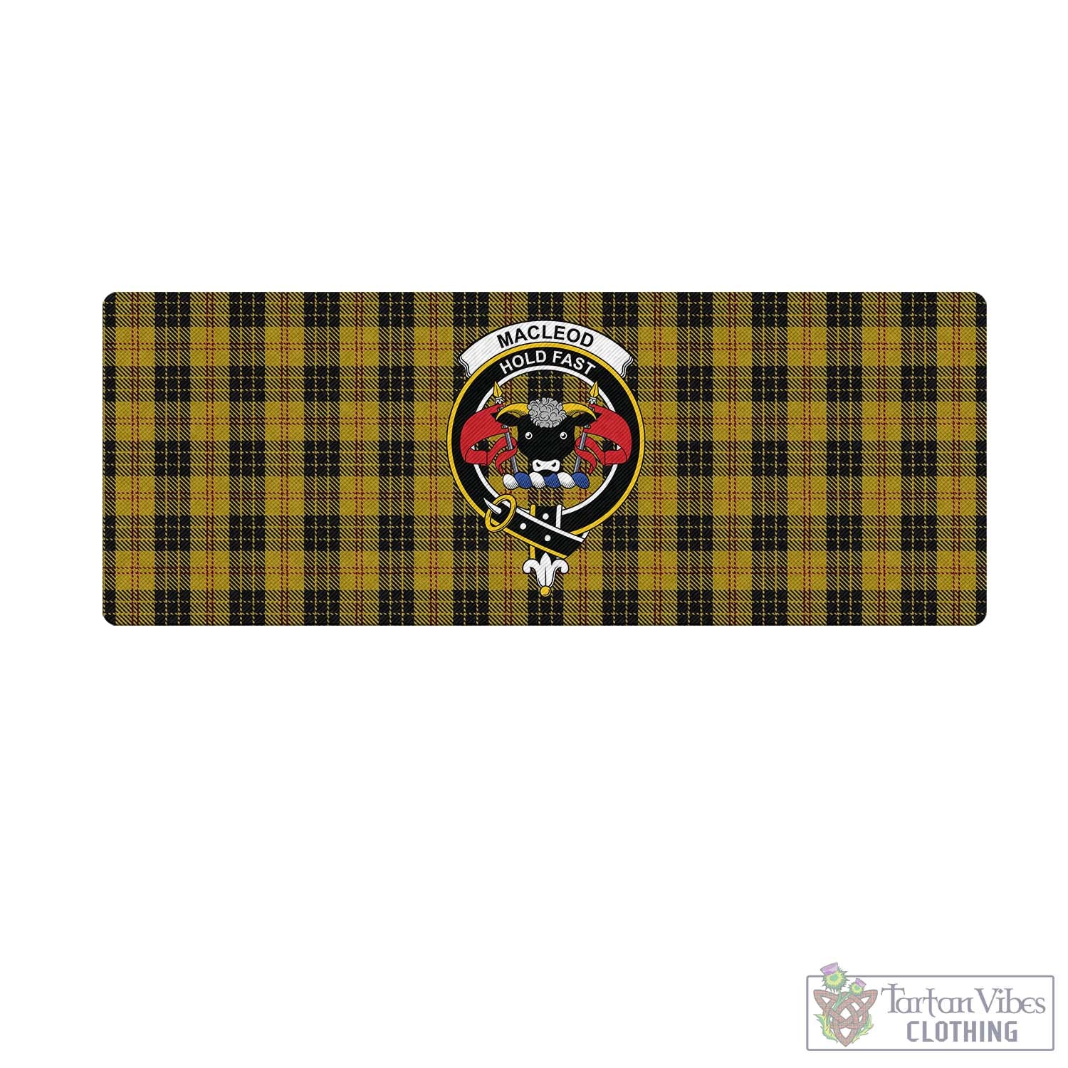 Tartan Vibes Clothing MacLeod Tartan Mouse Pad with Family Crest