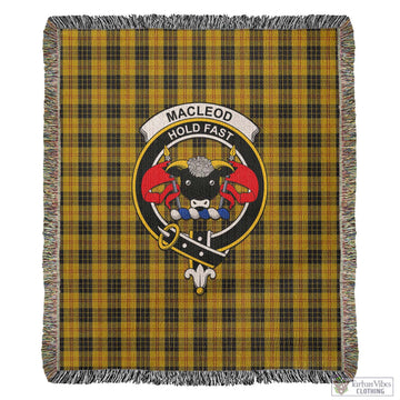MacLeod Tartan Woven Blanket with Family Crest