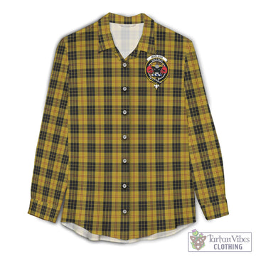 MacLeod Tartan Womens Casual Shirt with Family Crest