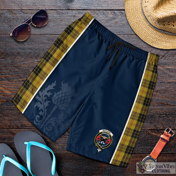 MacLeod Tartan Men's Shorts with Family Crest and Scottish Thistle Vibes Sport Style