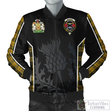 MacLeod Tartan Bomber Jacket with Family Crest and Scottish Thistle Vibes Sport Style