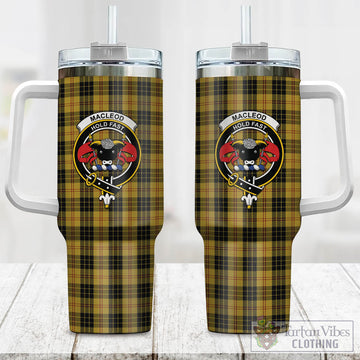 MacLeod Tartan and Family Crest Tumbler with Handle