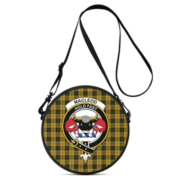 MacLeod Tartan Round Satchel Bags with Family Crest