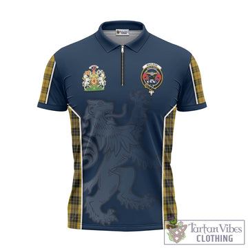 MacLeod Tartan Zipper Polo Shirt with Family Crest and Lion Rampant Vibes Sport Style