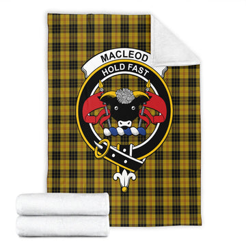 MacLeod Tartan Blanket with Family Crest