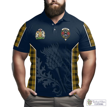 MacLeod Tartan Men's Polo Shirt with Family Crest and Scottish Thistle Vibes Sport Style