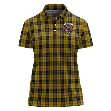 MacLeod Tartan Polo Shirt with Family Crest For Women