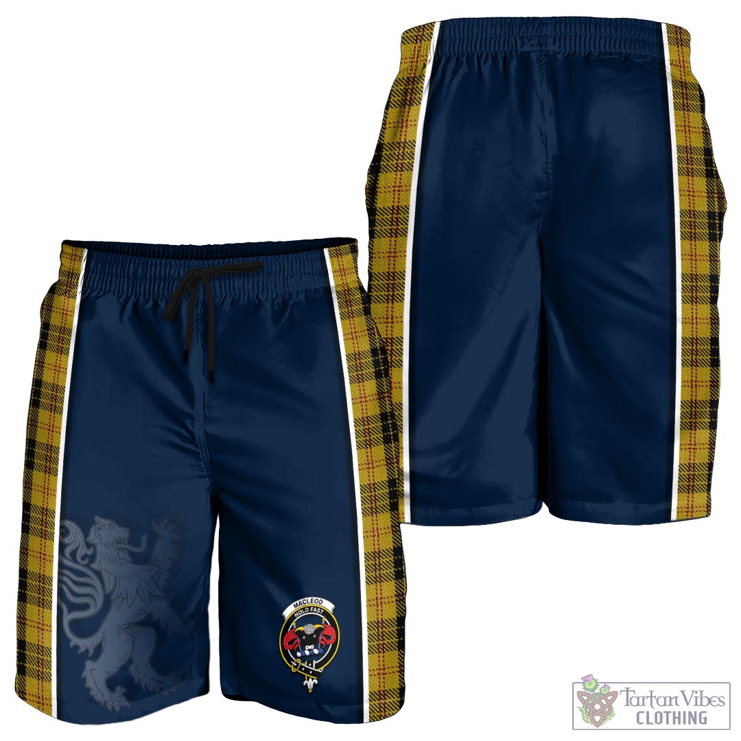 Tartan Vibes Clothing MacLeod Tartan Men's Shorts with Family Crest and Lion Rampant Vibes Sport Style